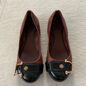 Tory Burch Black/Brown Ballet Flats